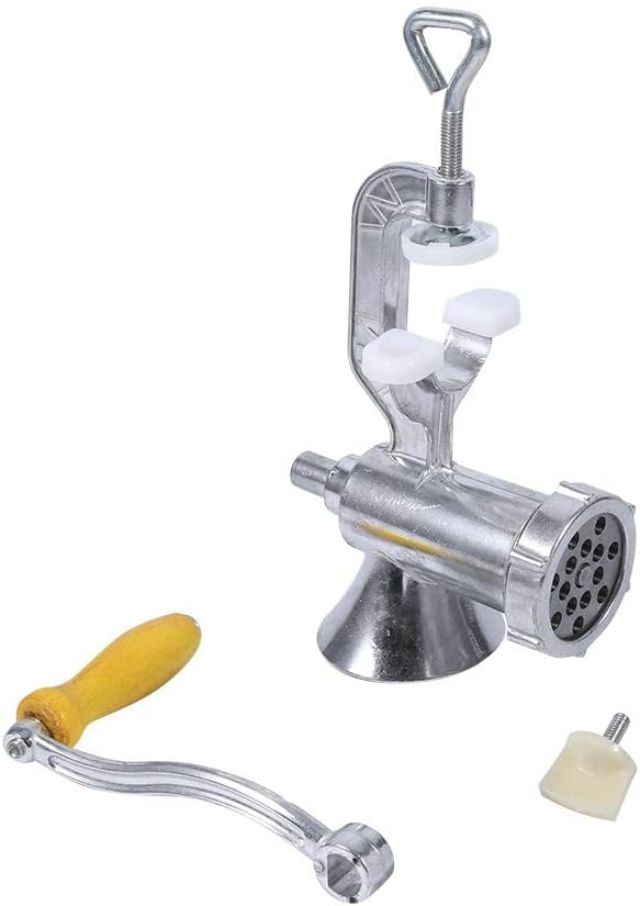 Beef Grinder- Samfox Beef Grinder Meat Mincer - Aluminium Alloy Hand Operate Home Meat Grinder Sausage Beef Mincer Table Kitchen Tool - Image 3