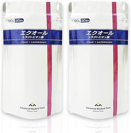 Amazon エクオール ラクトビオン酸 90粒 2 約2ヶ月分 アドバンスト メディカル ケア 抗酸化マルチサプリメント