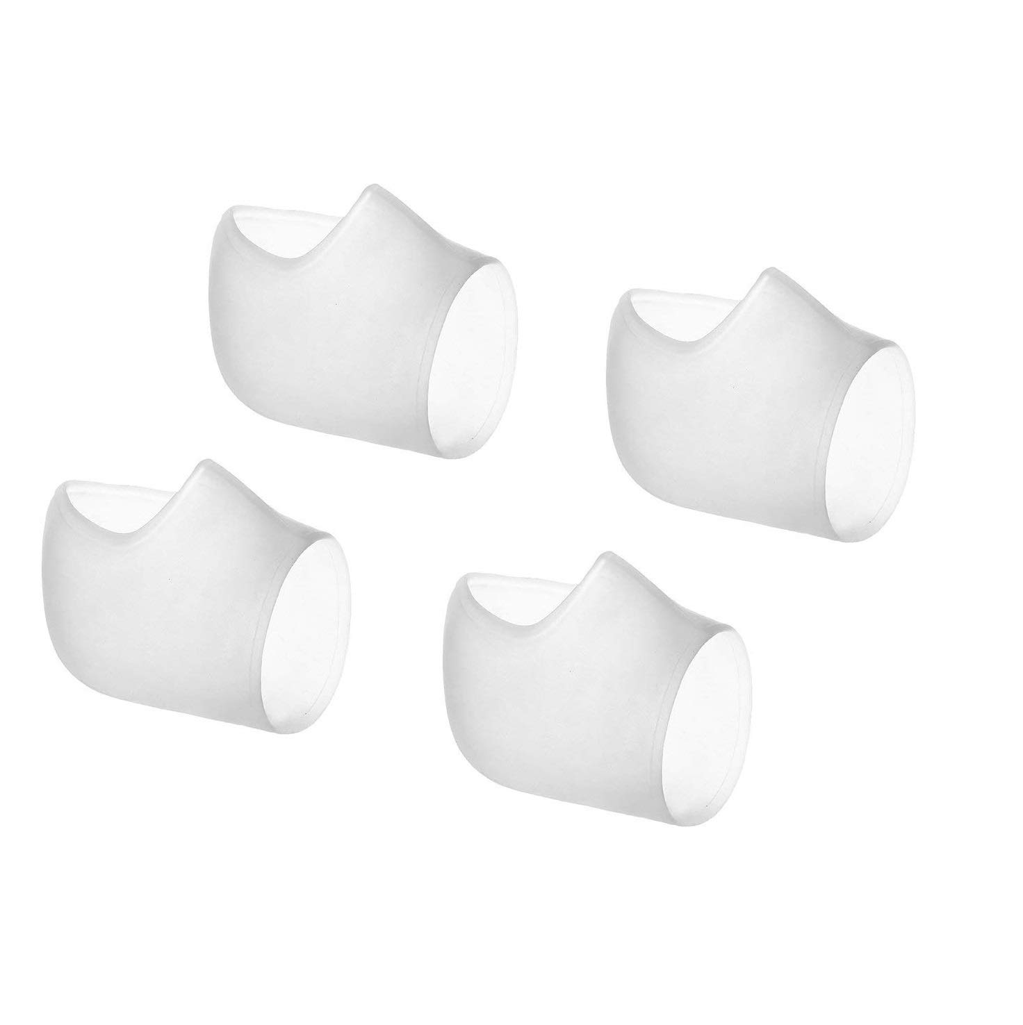 Silicone Heel Cushion 2 Pairs (4 pcs), Plantar Fasciitis Foot Sleeve, Comfortable Protective Heel Protector to Instantly Relieve Pain and Pressure, Protect Bone & Heel Spurs