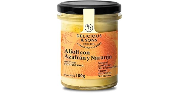 Delicious & Sons Alioli con Azafrán y Naranja Ecológico 180g ...