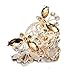 TOOGOO(R) Hair Clamp Claw Clip Metal Crystal Glass Coffee Women Hot 35x65mm
