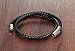 JOEYOUNG Fashion Jewelry Braided Black Leather Mens Bracelet with Locking Stainless Steel Clasp for Men and Women (Black)