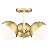 Z-Lite 7517-3SF Realm Sphere 3 Light 18" Wide Semi-Flush Ceiling Fixture - Modern Gold