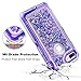 Coolden Case for iPhone 8 Plus Case Protective Glitter Case for Women Girls Cute Bling Sparkle 3D Quicksand Heavy Duty Hard Shell Shockproof TPU Case for iPhone 6s Plus 7 Plus 8 Plus, Purple