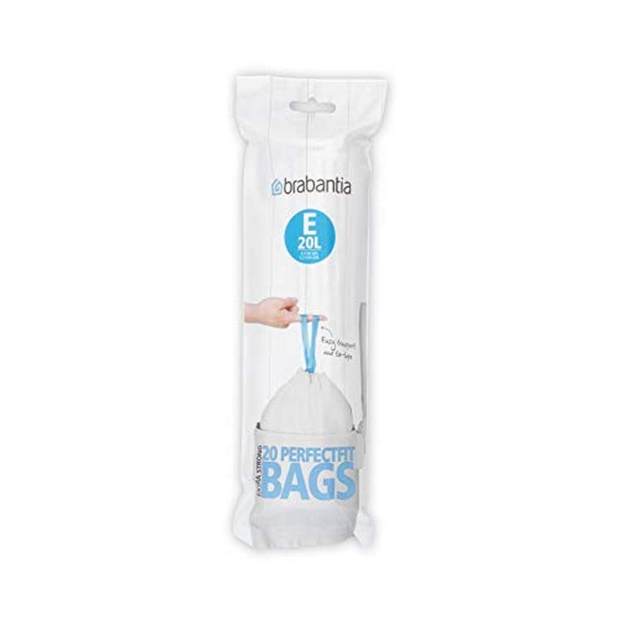 Brabantia "Perfectfit" Garbage Bags, White, 20 Litre, 20-Piece