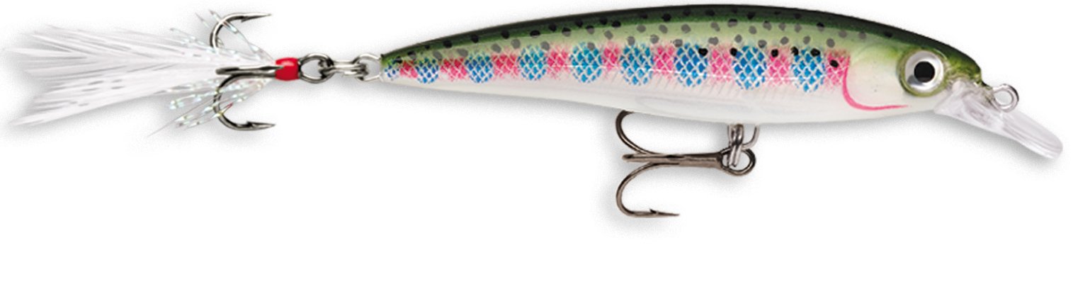 Rapala X-Rap Lure with Two No. 12 Hooks, 0.6-0.9 m Swimming Depth, 4 cm Size, Rainbow Trout