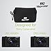 MegaGear MG608 Sony Cyber-shot DSC-HX99, DSC-HX95, DSC-HX90V, DSC-HX80 Ultra Light Neoprene Camera Case, with Carabiner – Black, PU Leather