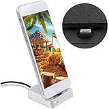 iPhone Charger Dock,BAVIER iPhone Desk Charger,Desktop iphone charger Charge cradle and Sync Stand for iPhone 7 iPhone 7 plus,iPhone 6 iPhone 6s plus,iPhone Charger Station. (SILVER)