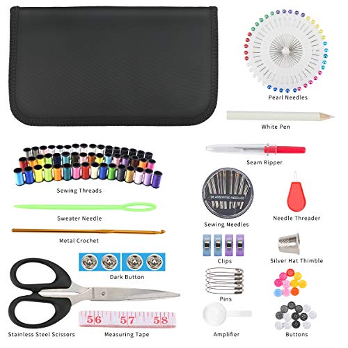 Jhua Sewing Kit 172 Pcs DIY Mini Sewing Kit Portable Sewing Kits for