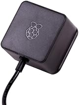 Raspberry Pi 4 USB-C Power Supply UK Plug Official Black view 2