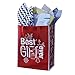Earthwise Reusable Grocery Gift Bags Holiday Xmas Designs - Large & Medium Size - 6 Assorted Designs (Pack of 6)