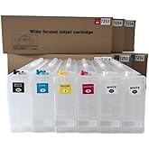 600ML/PC T7251 T7251-T7254 T725A T725A Refillable Ink Cartridge with Chip for SureColor F2000 F2100 DTG DTF Printer 6Colors/S