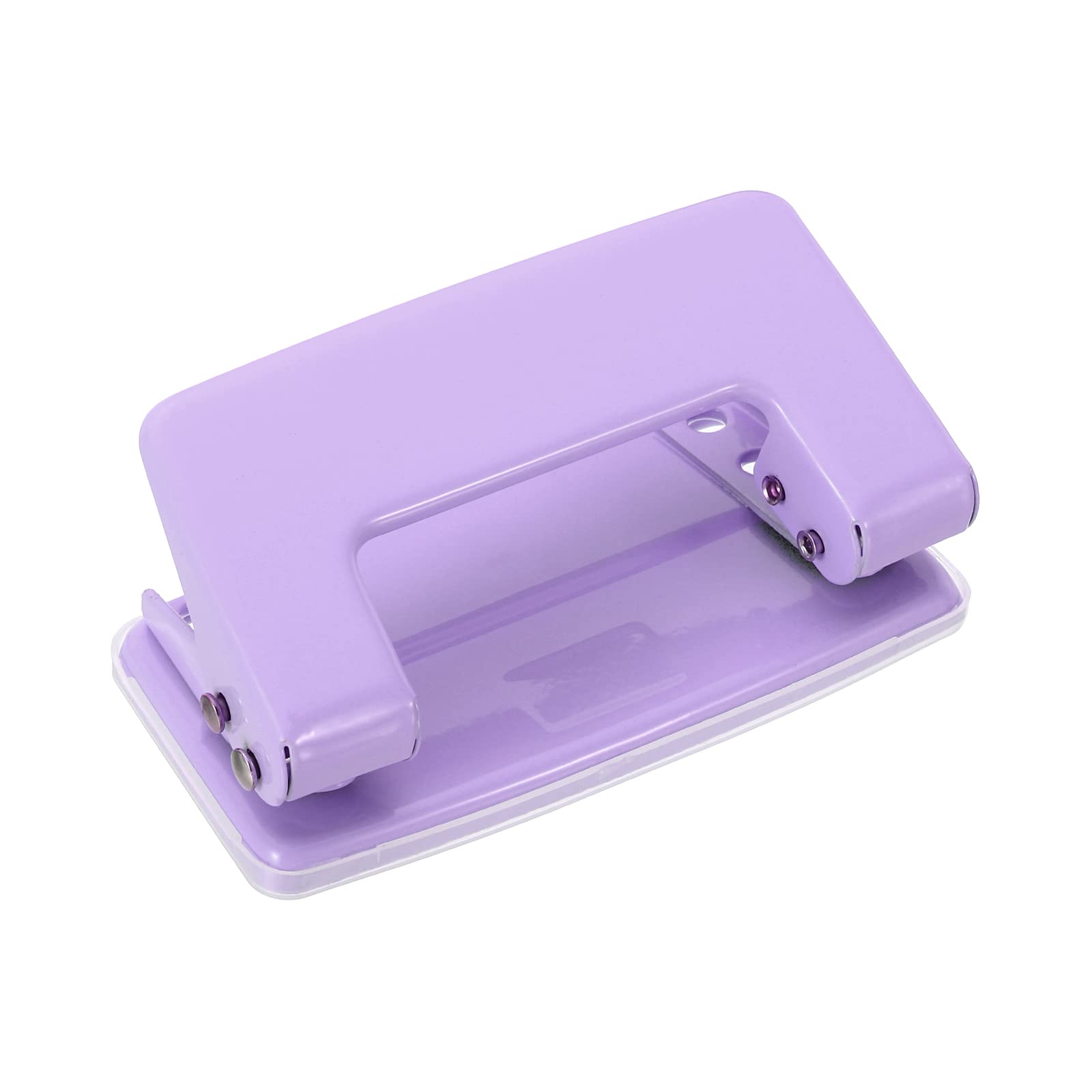 PATIKIL 1/4" 2 Hole Paper Punch, Metal Hole Puncher 8 Sheet Punch Capacity Hole Punch for Office and Home Supplies, Purple