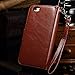 For iPhone 6 6s Case, Roybens 9 Card Slot PU Leather Wallet Case 2 in 1 Magnetic Detachable Back Cover Flip Case with Wrist Strap For Apple iPhone 6 6s (4.7) Brown
