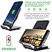 iPhone X Wireless Charger Cloele Fast Wireless Charging Pad Stand with Cooling Fan for Galaxy Note 8 S8 S8 Plus S7 Edge S7 S6 Edge Plus Note 5, Standard Charge for iPhone X iPhone 8 iPhone 8 Plus