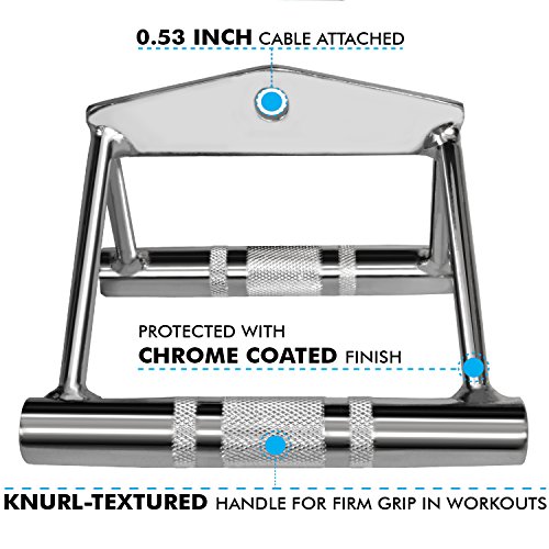 A2ZCARE Combo Tricep Press Down Cable Attachment MultiOption Double