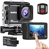 WiMiUS 4K Sports Action Camera Touchscreen HD 16MP Underwater Cameras WiFi Waterproof Sports Cam Camcorder 170°Wide-Angle Lens 2.4G Remote Control with Accessories Kit