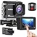 WiMiUS 4K Sports Action Camera Touchscreen HD 16MP Underwater Cameras WiFi Waterproof Sports Cam Camcorder 170°Wide-Angle Lens 2.4G Remote Control with Accessories Kit