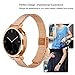 Fitian 16mm Mesh Stainless Steel Metal Watch Band Wristband Strap Watchband for Moto 360 2nd Generation ( Woman, 42mm) Smart Watch and Other Watches with 16mm Band Width (Rose Gold)