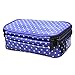 Teamoy Jewelry Travel Case Organizer - Small Storage Bag for Necklace, Earrings, Rings, Watch, Purple Dots
