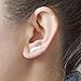 Ear Climbers/Ear Crawlers Earrings Cuff Climber Pins (Leaf White)