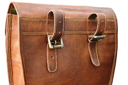 Spot On 2 X Motorcycle Side Pouch Brown Leather Side Pouch Saddlebags Saddle Panniers ( 2 Bags ) Pair