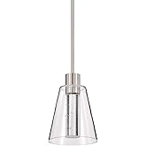 Nuvo Lighting 62/2191 Aura - 12W CCT Selectable LED Pendant-10 Inches Tall and 7.25 Inches Wide, Finish Color: Brushed Nickel