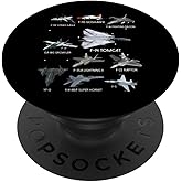 American Fighters Jets Funny Plane Aviation Enthusiasts PopSockets Adhesive PopGrip