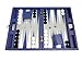 13-inch Premium Backgammon Set - Travel Size - Indigo Blue Board