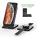 REFLYING Wireless Charger Duo 2 in 1 Qi-Certified Magnetic Fast Charging Stand & Pad Compatible for Xs Max/XR/X,Samsung Galaxy S10/S10+/S10e,Galaxy Watch 42&46mm/Active,Galaxy Buds,AirPods
