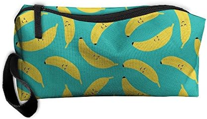 NB UUD Happy Bananas Portable Zipper Change Purse Coin Wallet Card Holder With Key Ring Women Cosmetic Bags Students Pen Bag