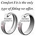 King Will Nature 6mm Silver Tungsten Carbide Ring Unisex Wedding Band Abalone Shell Inlay Faceted Edges