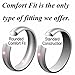 King Will BASIC Men Wedding Black Tungsten Ring 8mm Matte Finish Beveled...