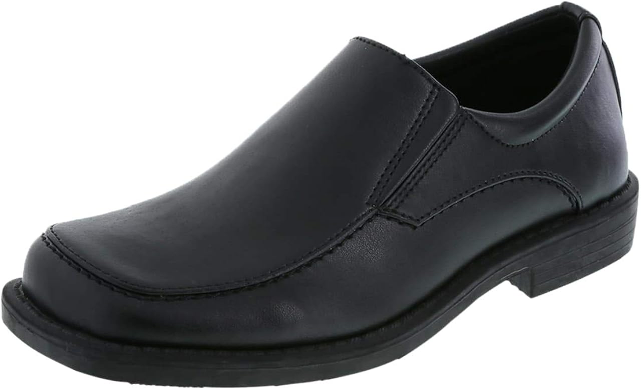 boys black slip on shoes