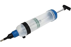 ZAICOLER 1.5L Capacity Fluid Extractor Pump, Metal Oil Transfer Syringe, Automotive Syringe with Connector, Ideal for Petrol 