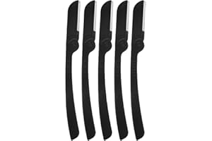 Ipetboom 5Pcs Folding Eyebrow Razor, Reusable Facial Shaving Tool with Protective Mesh Guard for Precise Brow Shaping and Bea