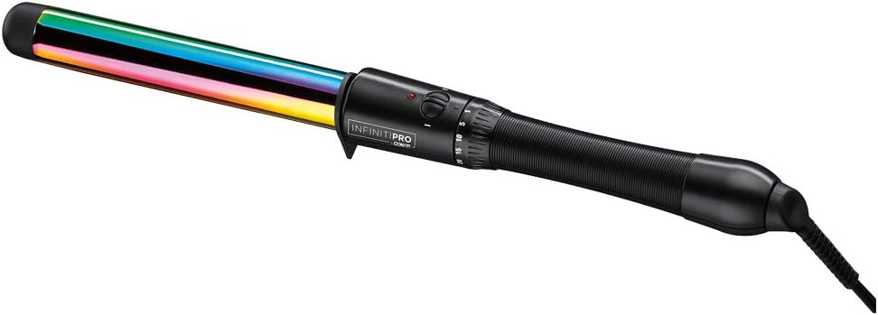 rainbow titanium curling wand