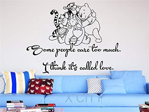 Winnie The Pooh Wall Decal Sticker Wall Decals Quotes Vinyl Sticker Some People Care Too Much Nursery Baby Room Boys