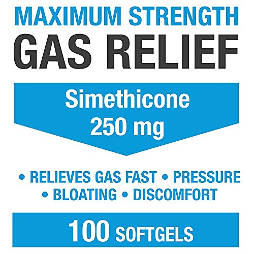 Maximum Strength Gas Relief Softgels with Simethicone 250 mg Relieve