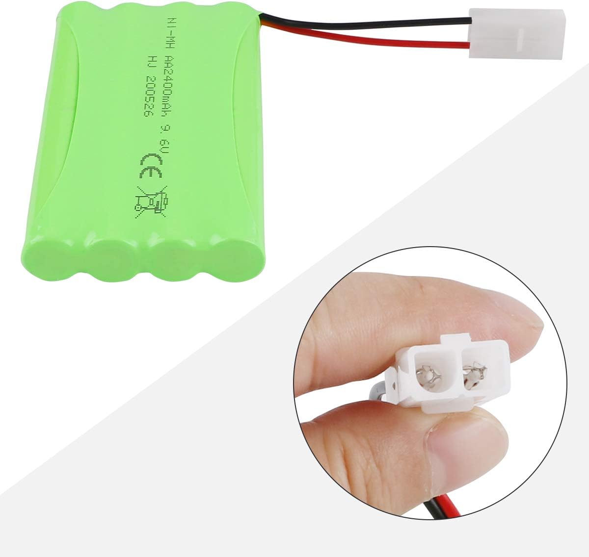 2400mAh 9,6V Ni-MH AA Akku KET 2P Stecker mit USB-Ladegerät für RC Car ...