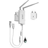 VONETS Industrial 2.4GHz WiFi Bridge Ethernet Wireless Repeater/Mini Router/WiFi Hotspot Extender/Signal Booster, USB/DC Powered, 2 RJ45 Ports for DVR, IP Camera, PLC, PS3, Network Devices VAP11S