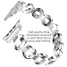 Lwsengme Compatible with Apple Watch Band 38mm/40mm, Women Girly Stainless Steel Bling Bracelet Compatible with iWatch Series 4,Series 3,Series 2,Series 1,Watch Nike+ (38-Light Metal-01)