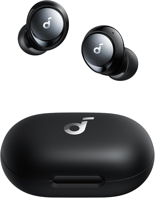 Soundcore by anker space a40 fones de ouvido bluetooth sem fio cancelamento de ruído ativo adaptativo, reprodução total de 50 horas, som ldac de alta resolução, ajuste confortável, 6 microfones, carregamento sem fio, carregamento rápido