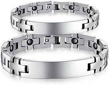 Dixivi Jewelry a Pair Stainless Steel Couple Bracelets Lover's Gift