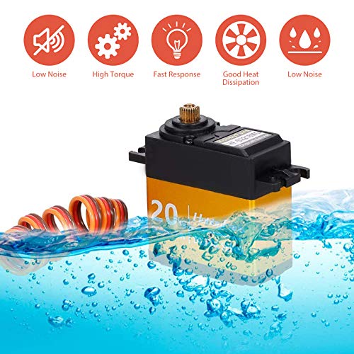 RUIZHI RC Servo 25KG Digital Servo Full Metal Gear High Torque Wasserdicht mit 25T Servo Arm für RC Auto Roboter… – Bild 5