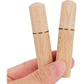 Acoeitl 2 Pcs Natural Wood Toothpick Holder Portable Wooden Travel Toothpick Case Pocket Tooth Pick Container Sewing Needle Holder Mini Toothpick Dispenser Handmade Craft Toothpicks Storage Box