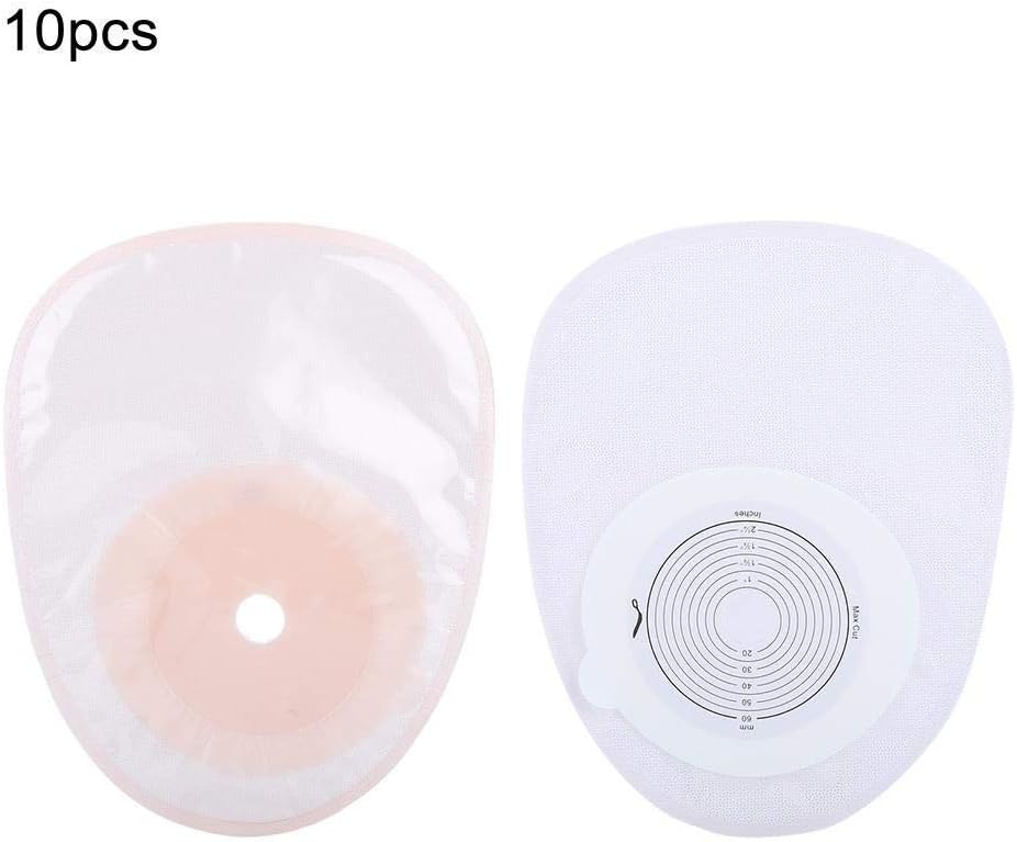 Rockyin 10pcs/Pack One-Piece System Ostomy Bag Medicals Drainable Pouch Colostomy Bag Ostomy Supplies: Home & Kitchen