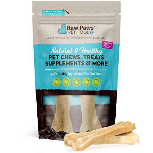 Raw Paws Pet Premium 4inch Compressed Rawhide Bones for Dogs Packed