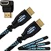 Twisted Veins HDMI Cable 25 ft (Actually 24.6ft / 7.5m), Premium HDMI Braided Cord Type High Speed with Ethernet, Supports HDMI 2.0b 4K 60hz HDR and ARC