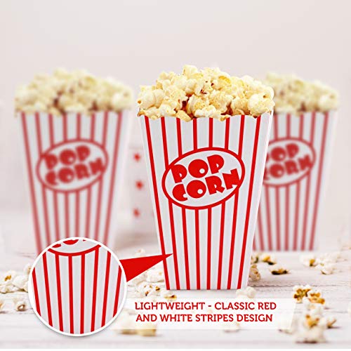 Small Movie Theater Small Popcorn Boxes - Paper Popcorn Boxes Striped Red and White, Great for movie - //coolthings.us